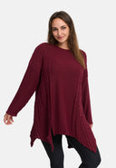 'Cotona' Knit Shirt Asymmetrical A-Line – casual & cozy