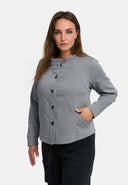 'Juline' Blouse Jacket – Denim with Stretch, Feminine & Modern