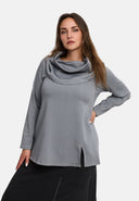 'Juline' Shirt – Denim with Stretch in Flowing A-Line