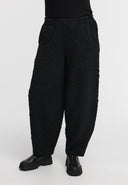 'Floréa' Pants – wide cut, textured & with stretch