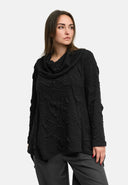 'Brunel' Tunika – krótka forma, szlachetnie strukturyzowana & kołnierzyk koszulowy