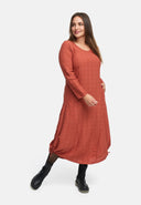 Robe en ligne A avec fronces 'Ferina'