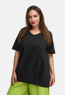 Camiseta larga de lino en silueta de globo 'Venti'