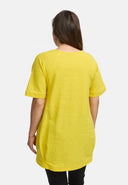 Camiseta longa de linho em silhueta balão 'Venti'