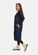 Latzkleid in Denim Blau mit feiner Struktur 'Bella'