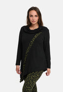 'Seriva' Tuniek – A-lijn met Sjaalkraag & Diagonaal-Panel