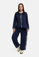 'Delina' pusero denim – laivastonsininen, laskeutuva & printtiyksityiskohdalla