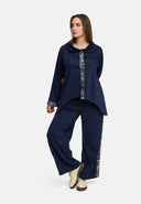 'Delina' pusero denim – laivastonsininen, laskeutuva & printtiyksityiskohdalla