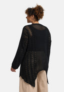 'Cotture' Knitted Shirt Long – A-Line in Airy Openwork Structure