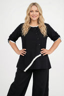 'Saria' Blouse – asymmetrical, light & natural